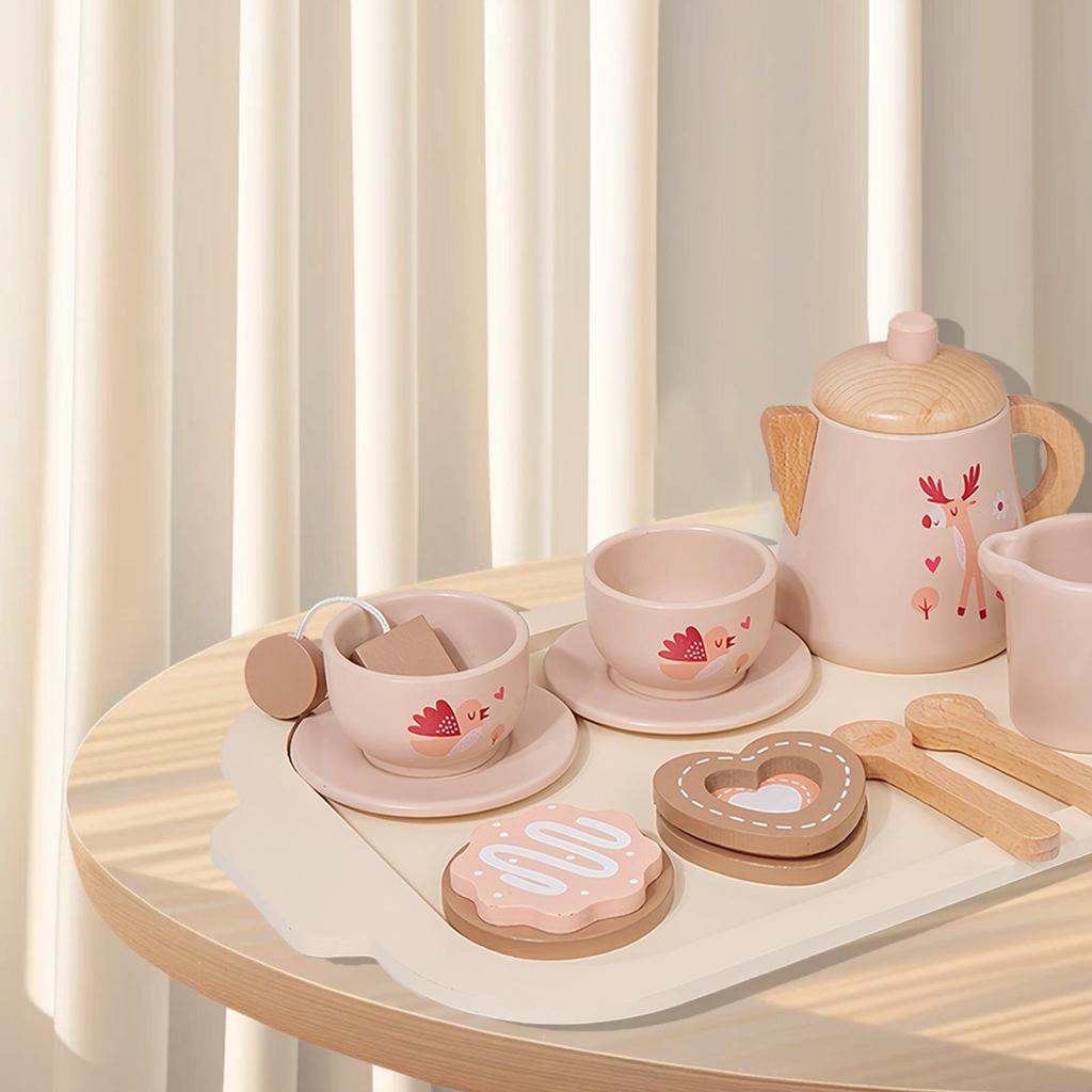 Children's Wooden Tea Set: Interactive Role Play & Cognitive Development Toy