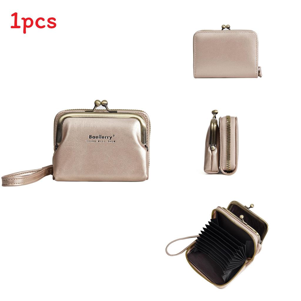 Ladies Wallet Pu Leather Zipper Coin Purse With Card Slots For Daily Use