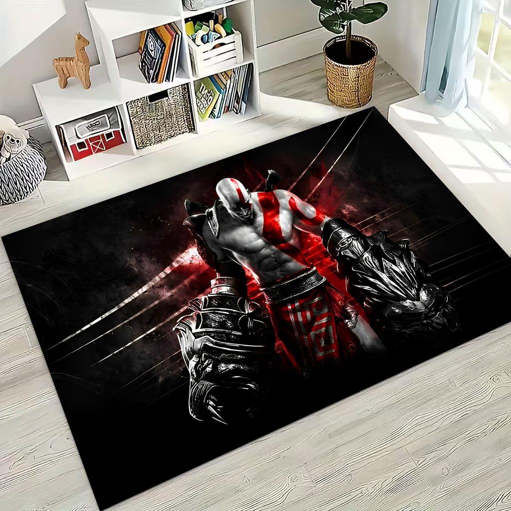 Классика God of War Кратос 3A Игра Игровой ковер для спальни, гостиной, дивана, домашний коврик для двери, декор, большой детский игровой нескользящий коврик для пола