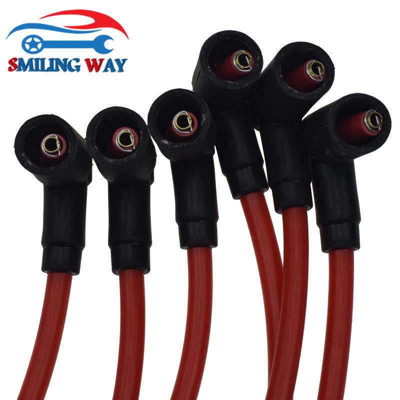 Spark Plug Ignition Wire Cable Set 6 Pieces For Ford Galaxy & VW Corrado Golf III Passat Sharan Vento 2.8 2.9 VR6 021905409