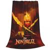 Плюшевое одеяло-плед из кораллового флиса N-ninjagos  Одеяла для кровати, дивана  Супермягкое покрывало