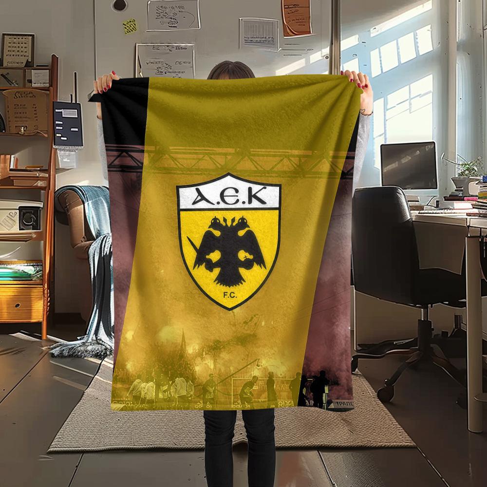 AEK Athens F.C  FlAannel Blanket, High quality Comfortable for All Seasons, Home Decor, Warmth and Comfort