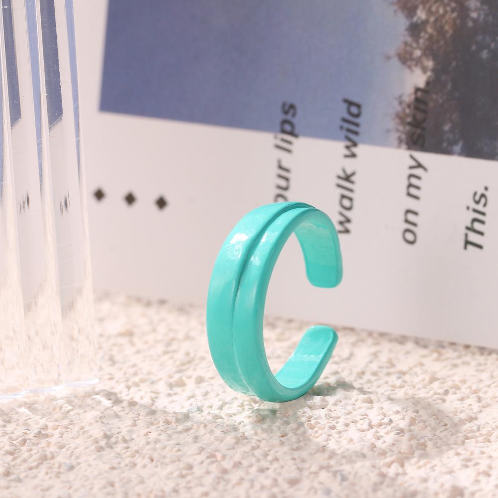 Регулируемое кольцо цвета макарон в стиле ретро, ​​простое модное кольцо, темпераментное женское кольцо в стиле панк, трендовые ювелирные изделия