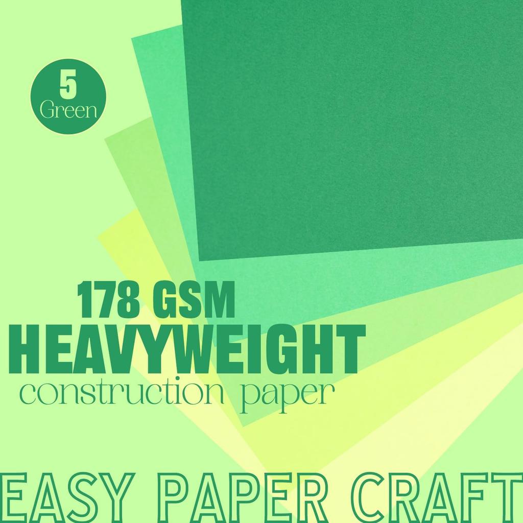 Цветная бумага 8,5x11 дюймов, 50 листов, Набор из 5 цветов, Радужная цветная бумага 178 г/65 фунтов, Плотная бумага для поделок для детей, Оптовые школьные принадлежности, Искусство