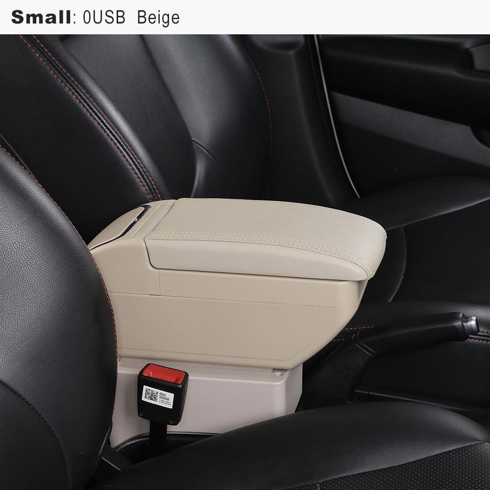 Автомобильный подлокотник, двухслойная передняя центральная консоль, черная кожа с USB-портами для зарядки для Ford Focus 2 Mk2