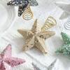 Christmas Glowing Tree Topper Five-Pointed Star Shining Lamp Xmas Colorful Topstar Ornaments Navidad Decora