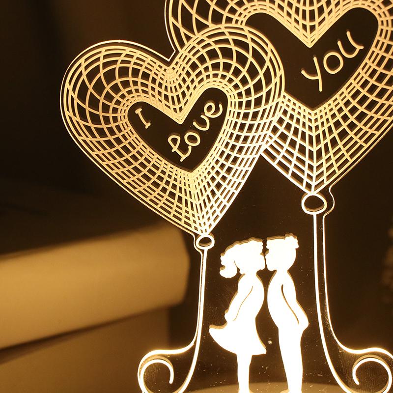 3D Пластина Светодиодная Лампа Креативные Ночники Новинка Иллюзия Ночник Настольная Лампа Домашний Декоративный Подарок