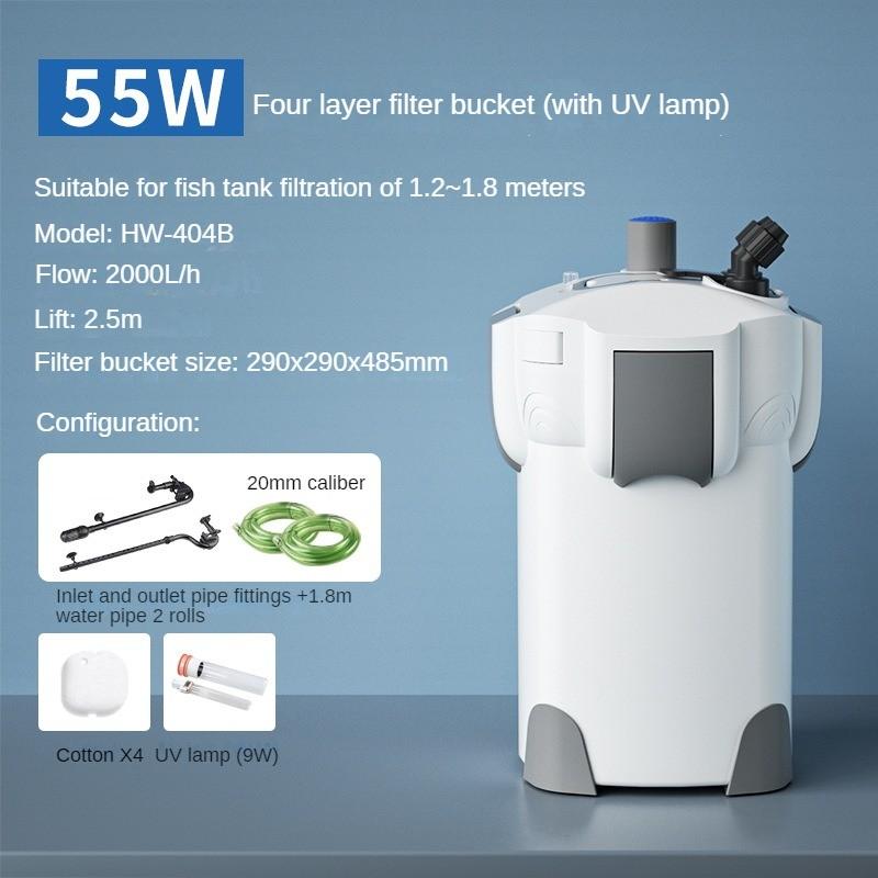 Бесшумное ведро-фильтр для аквариума, внешний фильтр-бочка низкого уровня воды, оборудование для очистки и фильтрации воды для аквариума