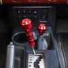 DIYUCAR Car Gear Stick Shift Lever Knob, Gear Stick Shifter Head, Aluminum Alloy (Red) for Toyota FJ Cruiser 2007-2021