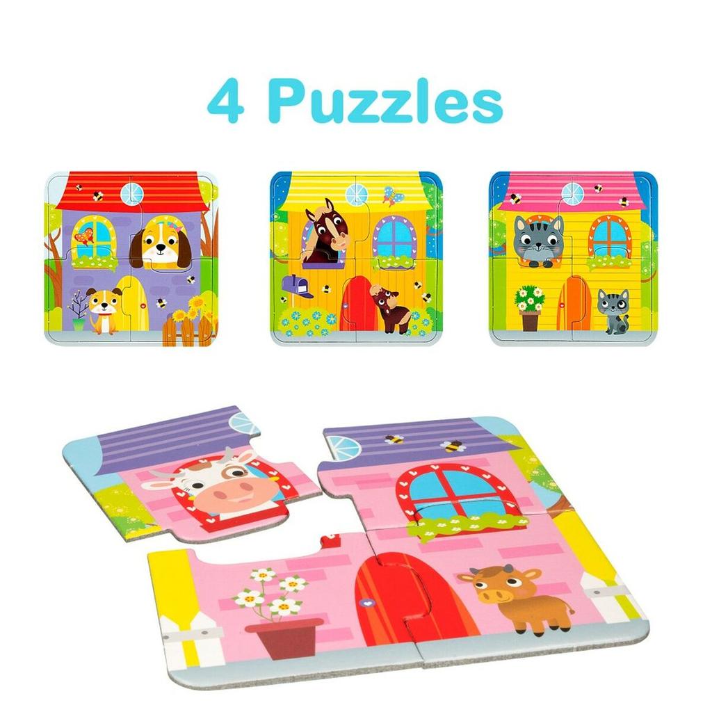 Lisciani Carotina Baby Puzzle 16 X 1 X 16.5 Cm Farm 4-in-1