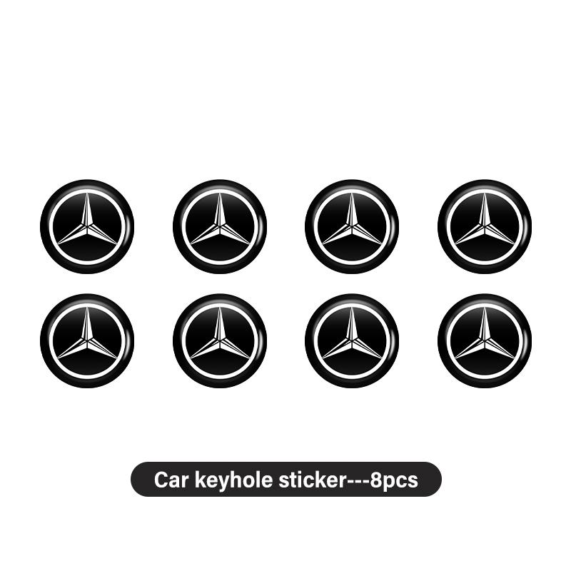 AABGW1 For Benz 14mm Car Key Stickers Remote Control Keyfob Case Emblem Decorat Accessory Exclusive AMG W124 W203 W204 SPRINTER V CLASS