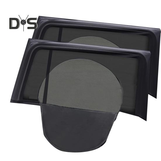 1 пара оконных автомобильных солнцезащитных козырьков, полное покрытие окон, многофункциональный дизайн на молнии, автомобильные солнцезащитные козырьки, автопоставка