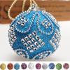 Creative 8CM Christmas Rhinestone Glitter Balls Foam Shiny Christmas Tree Ornament Decorative Hanging Christmas Ball Party