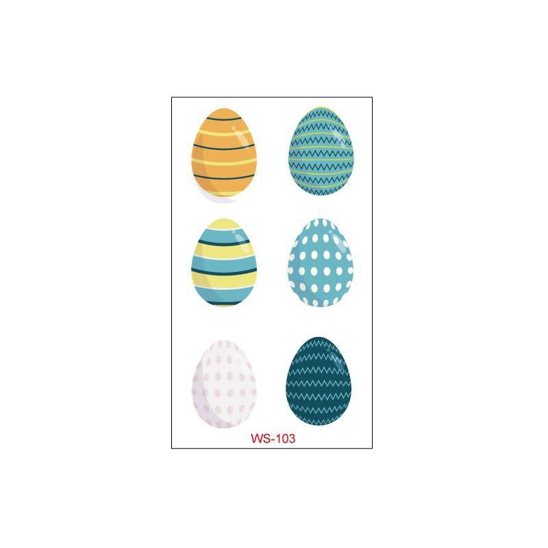 New Children's Easter Tattoo Stickers Cartoon Rabbit Egg DIY Decoration Waterproof Holiday Gift