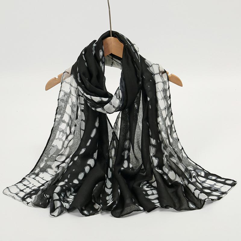 1 шт. Хиджаб с акварельным принтом Женский Богемный Мягкий Ислам Рамадан Мусульманские хиджабы Фуляр Женский Шаль Обертывание Шарф Головной платок