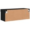 TV Cabinet with LED Lights Black 80 x 30 x 30 cm