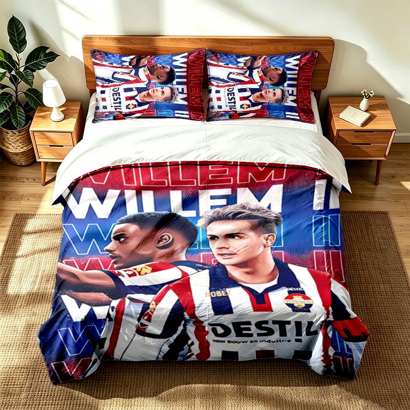 Willem II (1) 3pc set suitable for master bedrooms soft and comfortable an ideal gift for family and friends Includes one duvet cover and two pillowca