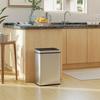 Sensor Bin, 40 L, Soft-Close Lid, Stainless Steel Kitchen Bin, Silver