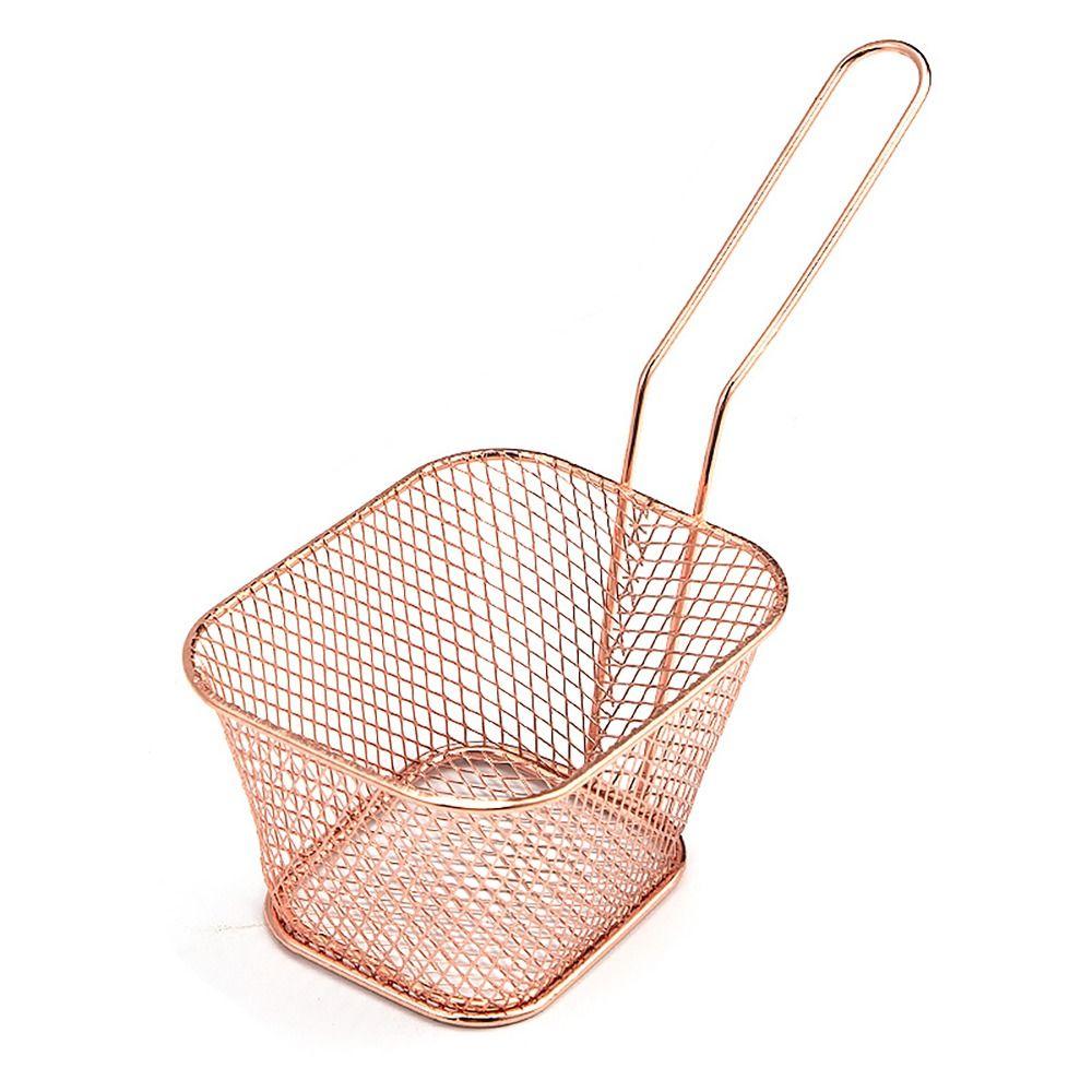 Stainless Steel Frying Basket Oil Separated French Fries Holder for Canteen Kitchen