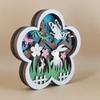 Светодиодные деревянные пасхальные настольные украшения Пасхальный кролик Цветочная тематика Украшение Настенные поделки-кролики со светодиодной подсветкой для
