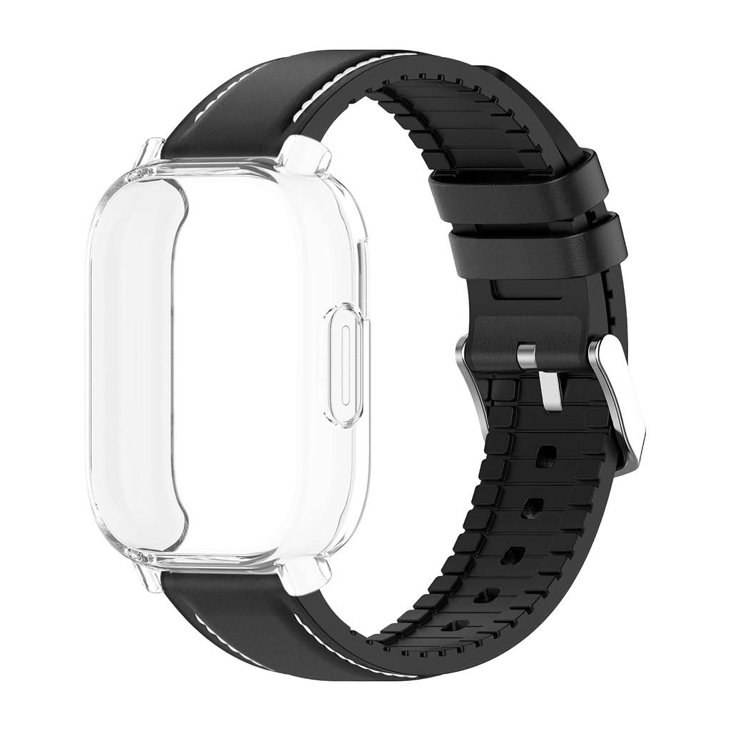 For Redmi Watch 5 Active Silicone Cover Sport Dermis For Redmi Watch 5Lite TPU Soft Shell and Leather Band Strap+Case