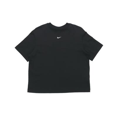 Спортивная одежда Essentials Футболка с короткими рукавами и вышитым логотипом Женские топы Черные CT2588-010
