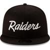 New Era Кепка Oakland Raiders NFL Черно-белая с надписью 9FIFTY Snapback Регулируемая Кепка Взрослая Один размер