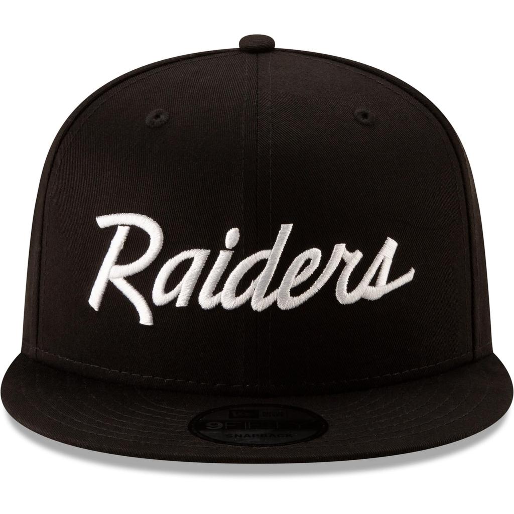 New Era Кепка Oakland Raiders NFL Черно-белая с надписью 9FIFTY Snapback Регулируемая Кепка Взрослая Один размер