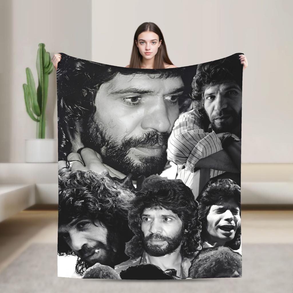 Camarons De La Isla Flamenco Singer Wool Fashion Blanket Music Rock Funny Throw Fashion Blanket for Home 125*100cm Ultra-Soft
