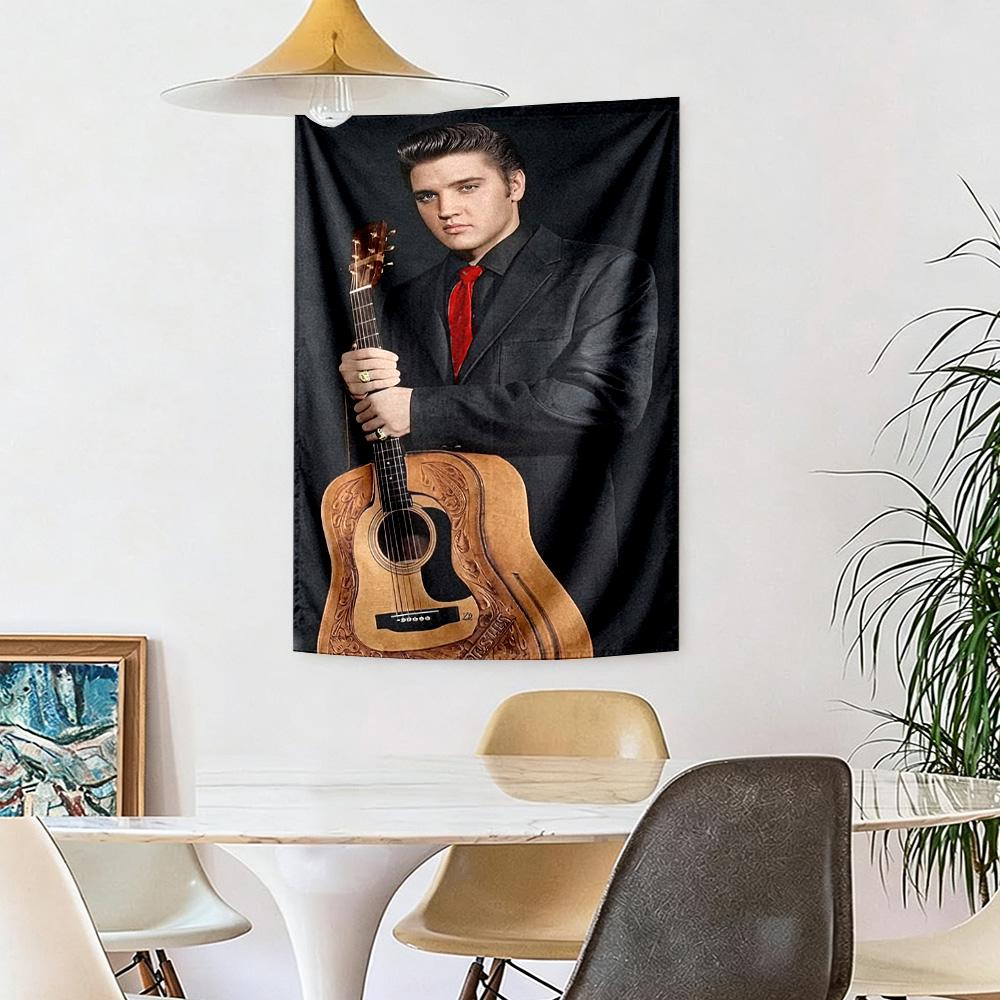 Elvis Wall Decor Tapestry Art For Pet Memorial Birthdaywedding Party Backdrop Family Gift