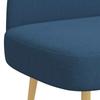 Padded Bench with Backrest Blue 110 x 60 x 76 cm