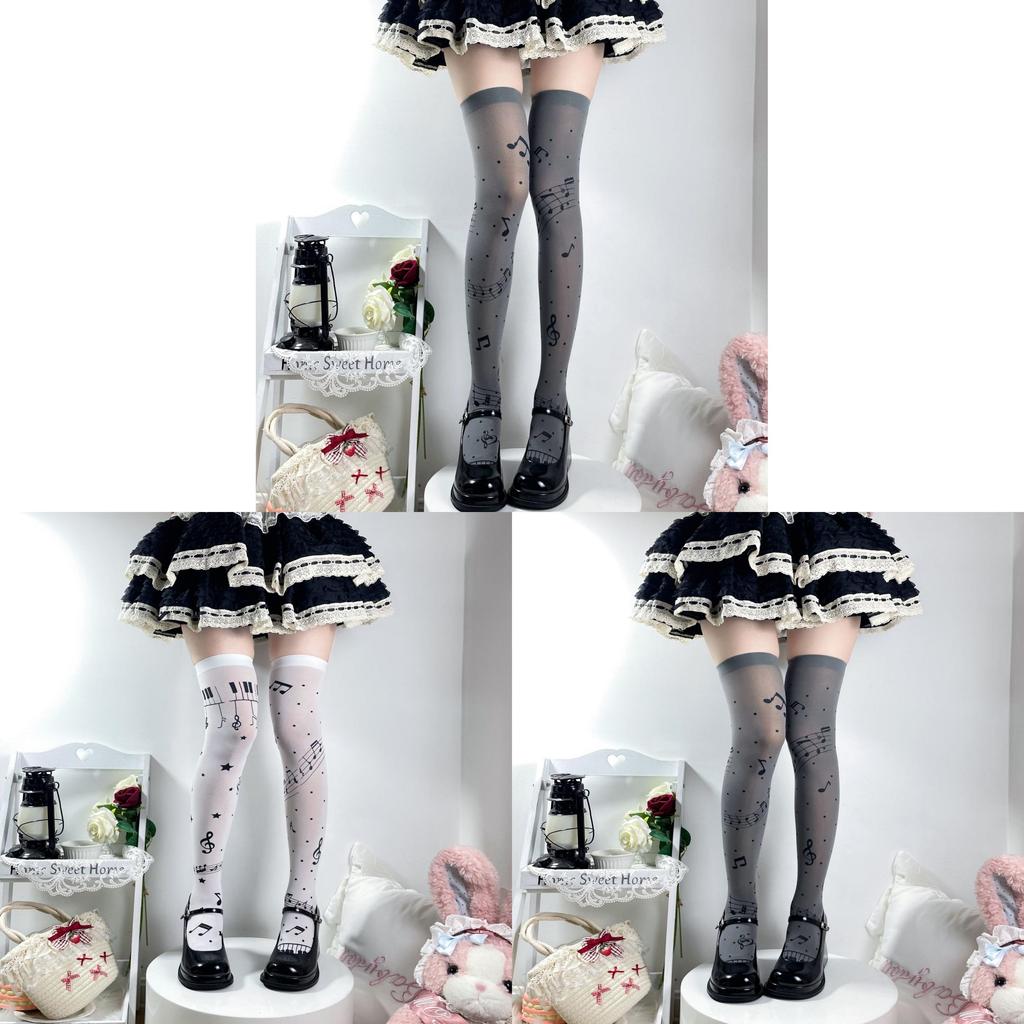 Y2k Geometric Pattern Overtheknee Socks With Velvet Fabric For Casual Wear