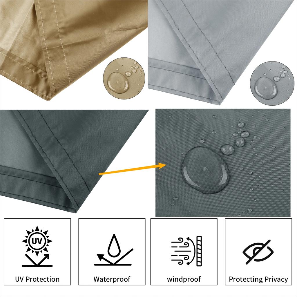 Балконный экран для уединения, ограждение, патио, водонепроницаемая ткань для защиты от ультрафиолета 95%, щит, тент для палубы, парус, сад, крыльцо, бассейн, декор