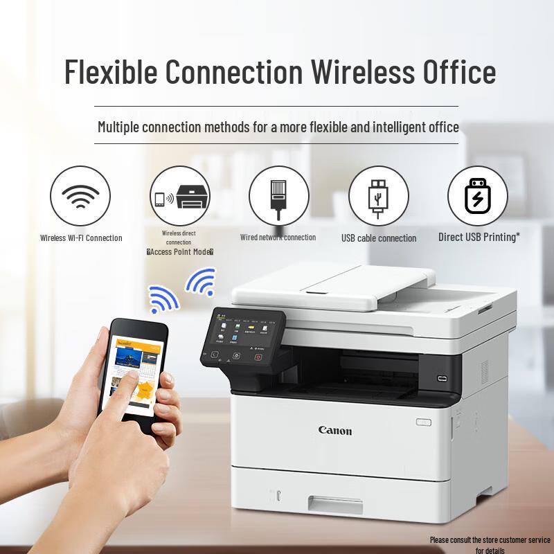 Canon МФУ Canon MF463dw, беспроводное, черно-белое, лазерное, с китайской вилкой (адаптер в комплекте)