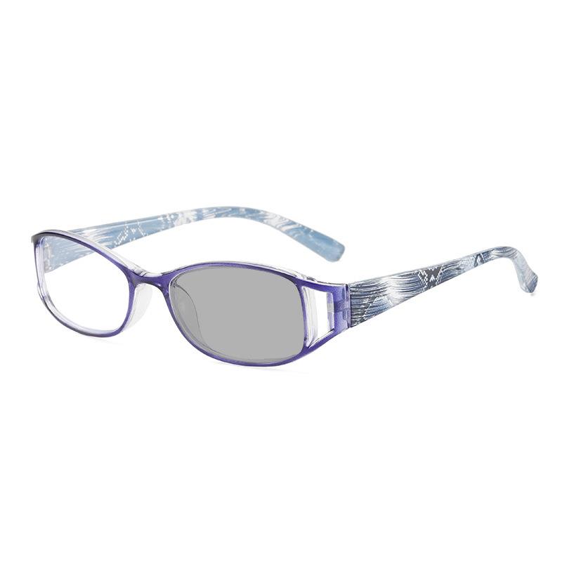 Color-changing reading glasses European and American fashion printing anti-blue reading glasses high definition reading glasses ABS