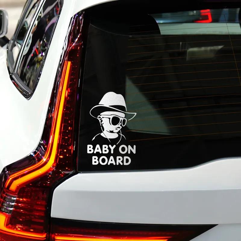 Светоотражающие наклейки на автомобиль 'Малыш в машине' Для Автомобиля SUV Грузовика Окна Бампера Стены DIY Виниловая Пленка Наклейка Водонепроницаемые Аксессуары