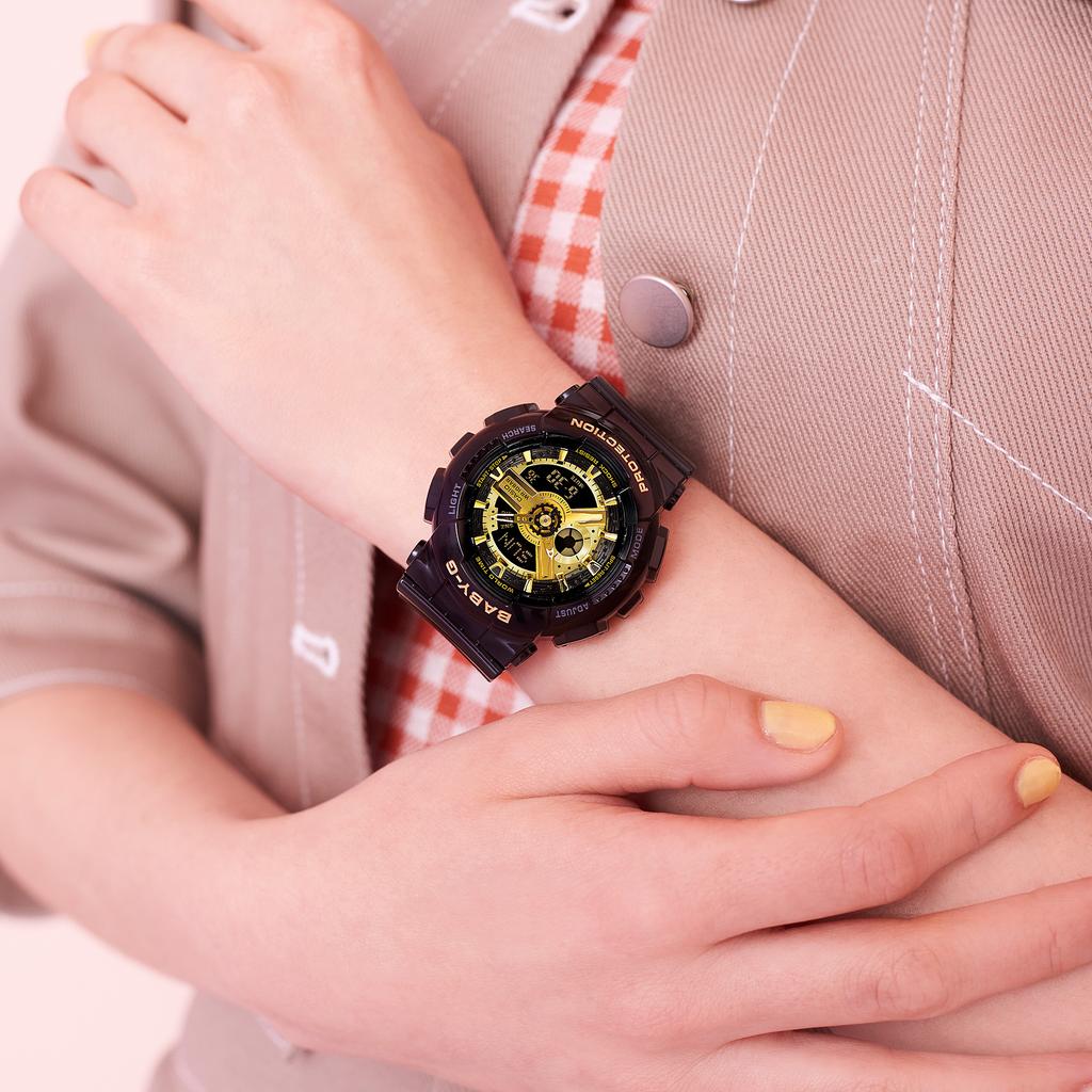 Casio Мужские часы G-SHOCK из смолы, водостойкость 100 м, аналоговые, ударопрочные, кварцевые BA-110X-1A