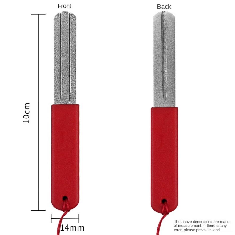 2Pcs Diamond Stone Fishing Hook Sharpener Anti-skid Fishing Tools for Outdoor Fishing