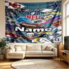 Custom Name Personalized NFL Print Tapestry, Wall Art Decor, Bedroom, Dorm, Apartment, LivingRoom, Party Backdrop, Gift for Birthday