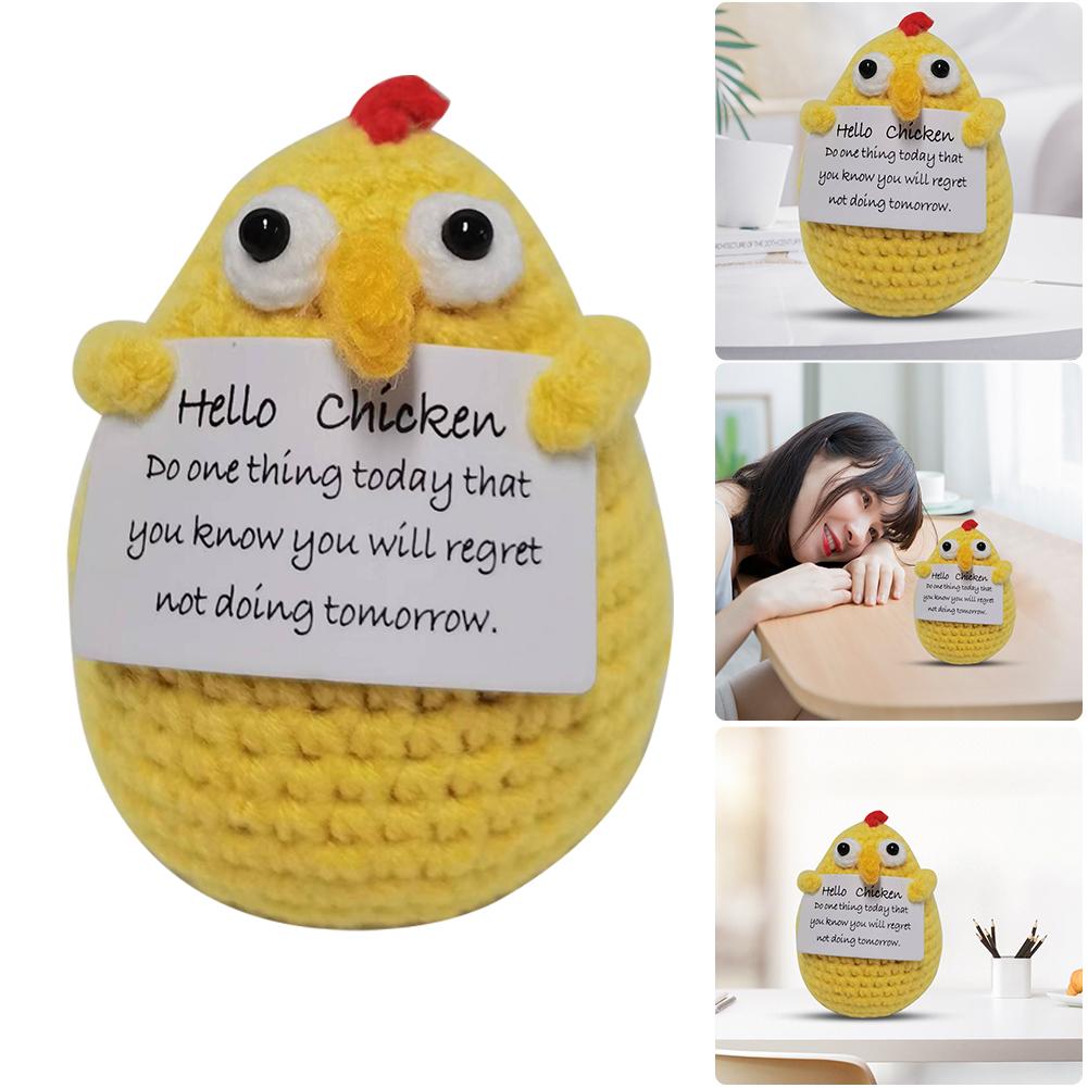 Креативные картофельные куклы с позитивной карточкой Вязаная игрушка Вдохновляющие куклы, связанные крючком Домашняя комната, украшение для вечеринки