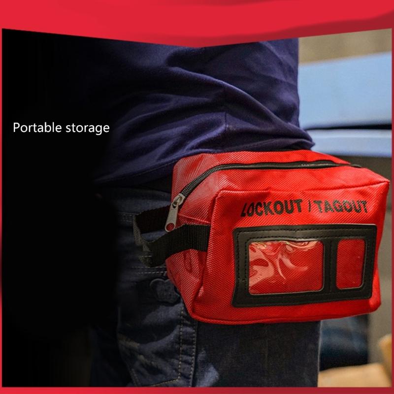 Большая водостойкая сумка для блокировки и маркировки (Lockout Tagout) с легкой чисткой. Организаторская сумка для промышленного обслуживания.
