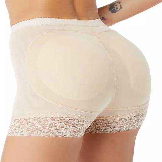Women Underpants Fake Buttock High Waist Tummy Control Butt Lifted Seamless Soft Breathable Elastic Butt Lifter Body Shaper Panties Padded Underwear