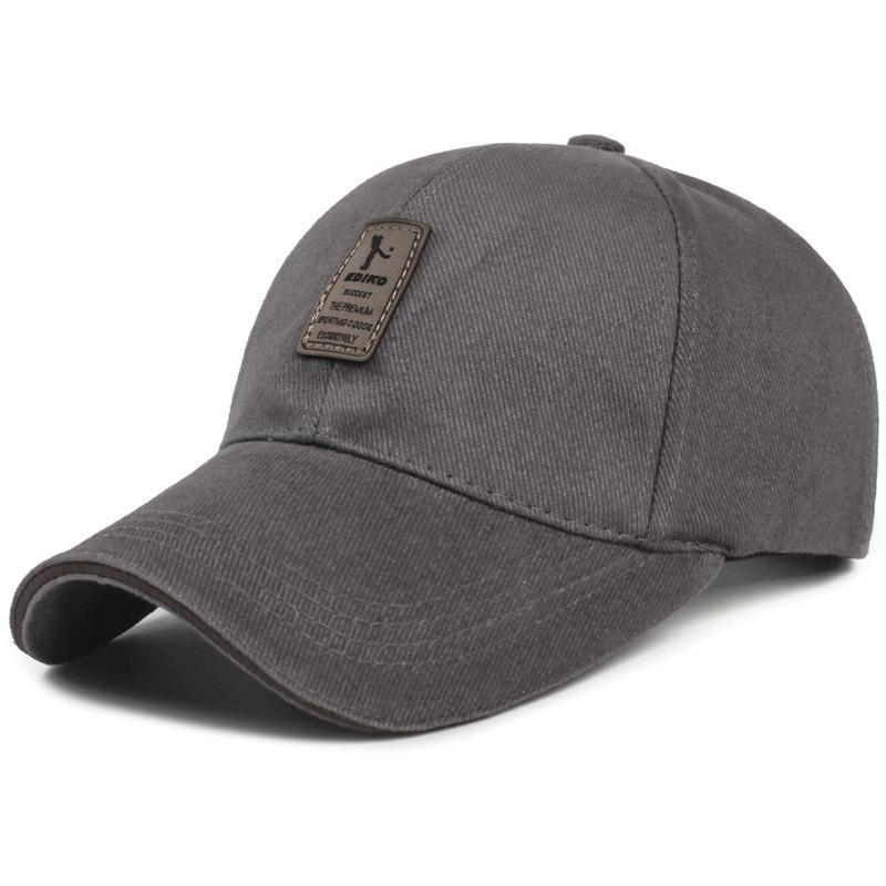 Spring Baseball Cap Men'S Versatile Sunscreen Fishing Hat Leather Label Fashion Casual Shade Cap