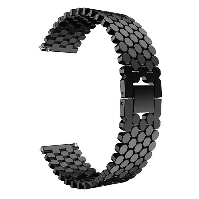 Ремешок из нержавеющей стали 22 мм 20 мм для Samsung Galaxy Watch 3 45 мм, ремешок Gear S3 Active 2 для Huawei Watch, браслет для Amazfit
