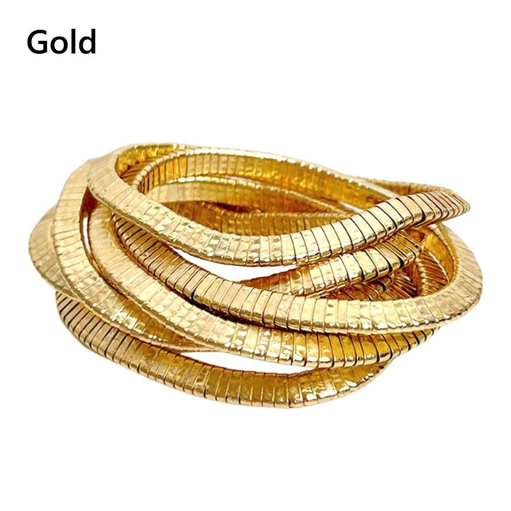 Золотистый гибкий браслет из сплава, многослойный браслет, новый сгибаемый браслет, ювелирные аксессуары