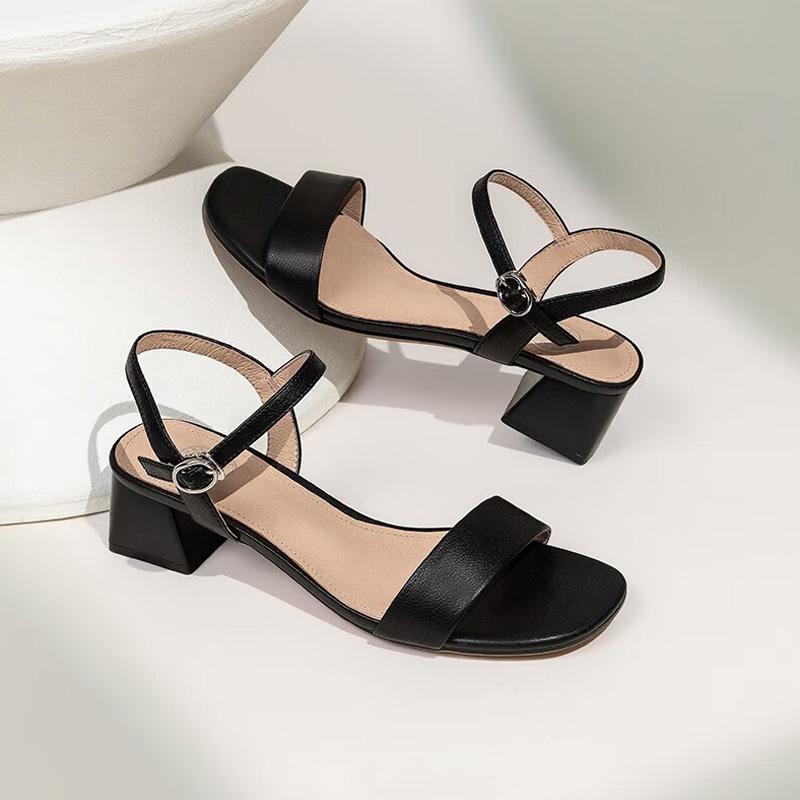 Сандалии GOLDEN CAMEL женские повседневные толстые туфли на ремешке для женщин кожаные туфли-лодочки мягкие модные босоножки на высоком каблуке новые