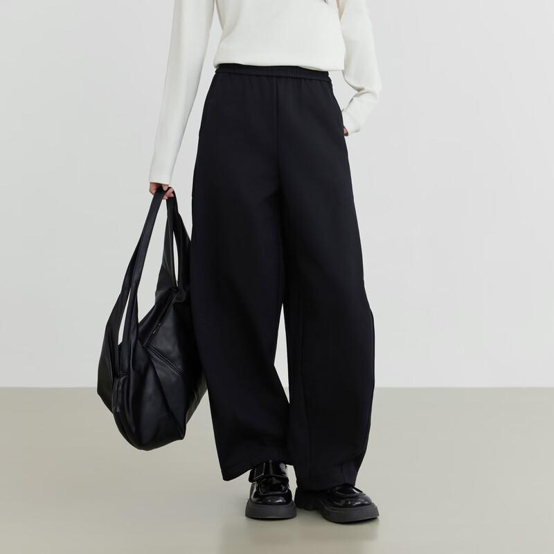 Elva' Island Women's Autumn/Winter High-Waist Loose Wide-Leg Trousers