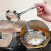 Сетчатый фильтр из нержавеющей стали с длинной ручкой, мелкая сетка, пена для жира, масляный фильтр, ложка, металлическое сито, дуршлаг, скиммер, кухонные принадлежности