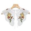 Embroidered Floral Shawl Detachable Collar Casual Accessory Women False Collar