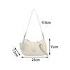 Women Underarm Bag with Butterfly Decor Medium Size Lightweight Shoulder Bag White